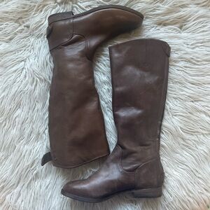Belle Sigerson Morrison Genuine Leather Brown Knee High Riding Boots Size 8.5